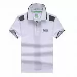 hugo boss sport t-shirts luxe retro  pure cotton bead blanc